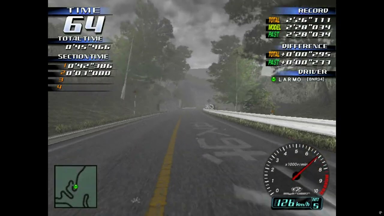 Initial D Arcade Stage Ver. 3 Akagi DH Wet BNR34 2'27