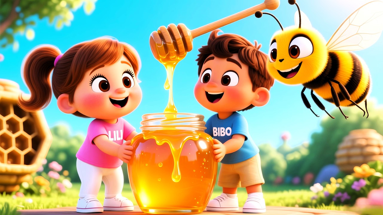 Honey From Bees 🐝🍯 | How Bees Make Honey | Cute Kids Song