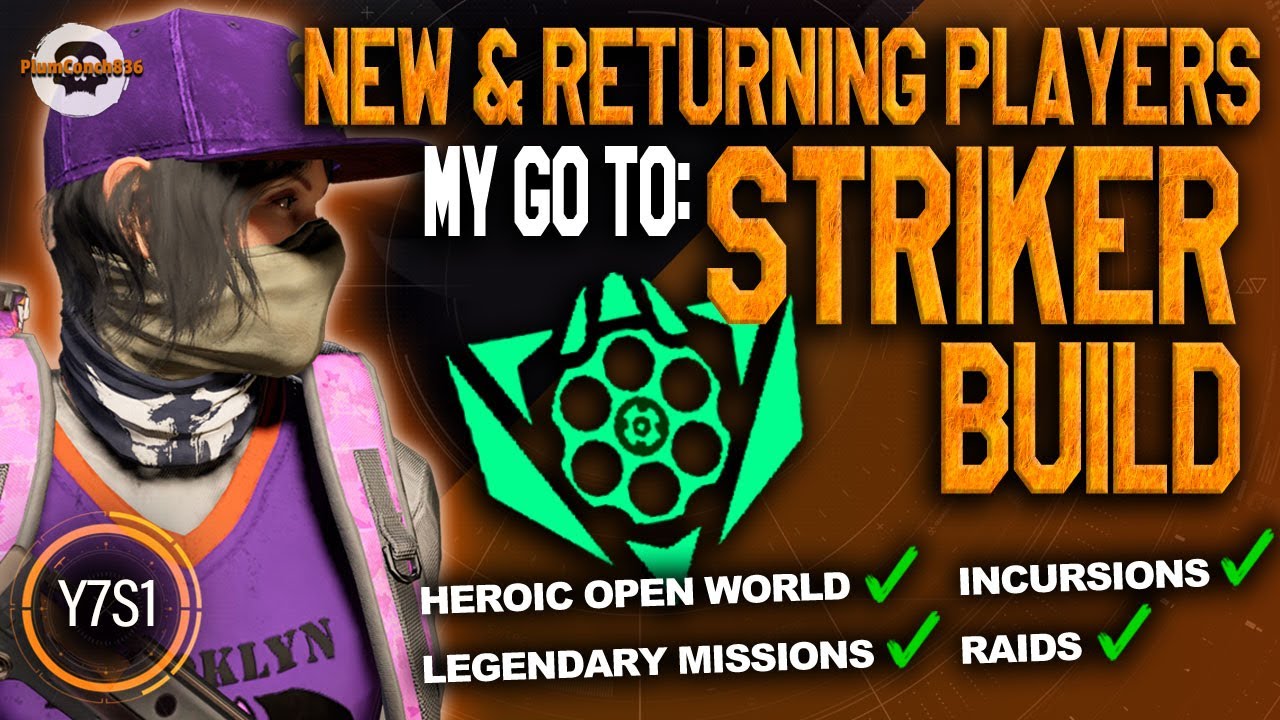 My go to STRIKER BUILD for ALL CONTENT! NEW & RETURNING PLAYERS! Division 2 Y7S1 #thedivision2 #pve