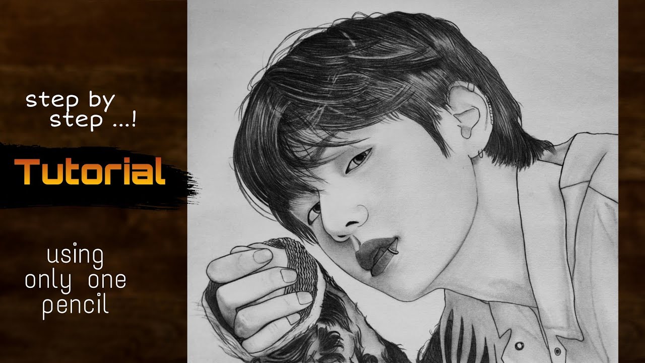 How to draw BTS V step by step 💜 BTS Drawing Tutorials | YouCanDraw