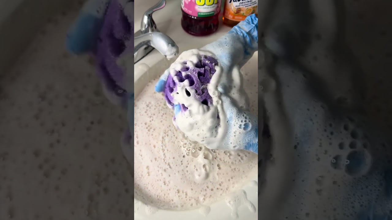Satisfying Sponge Cleaning Experiment | Amazing Foam Reaction with Detergent
