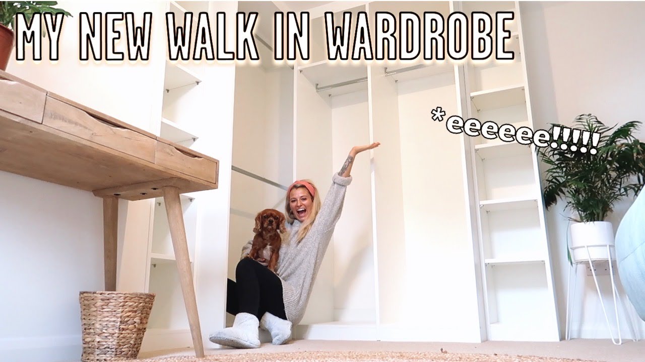 FIRST LOOK AT MY WALK IN WARDROBE AHHH!!!