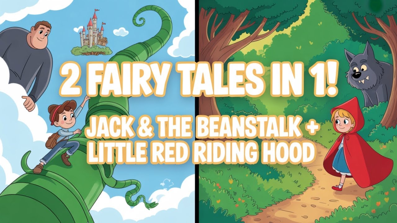 Jack and the Beanstalk + Red Riding Hood | 2 Fairy Tales for Kids!