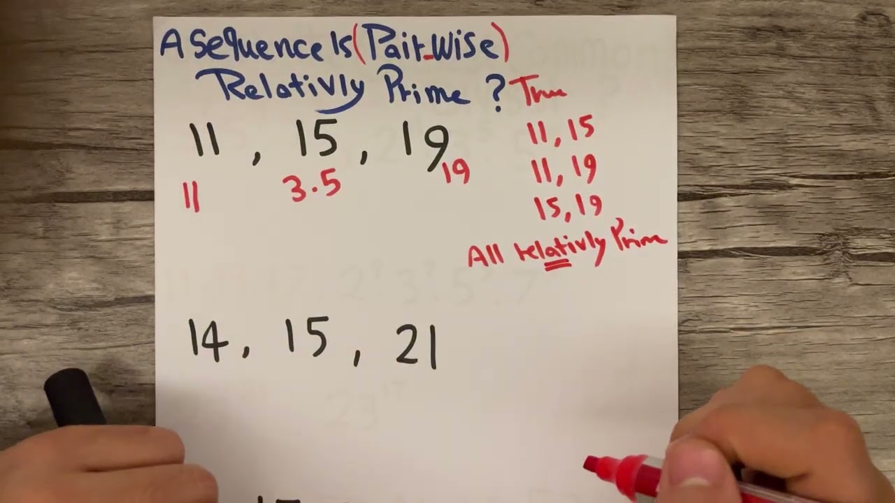 8-1-5 Pair-wise Relatively Prime