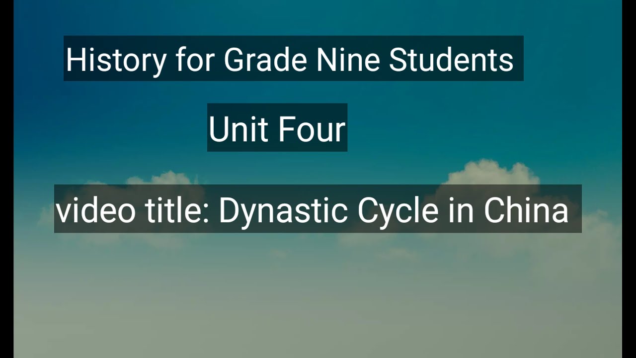 Dynastic Cycle in China