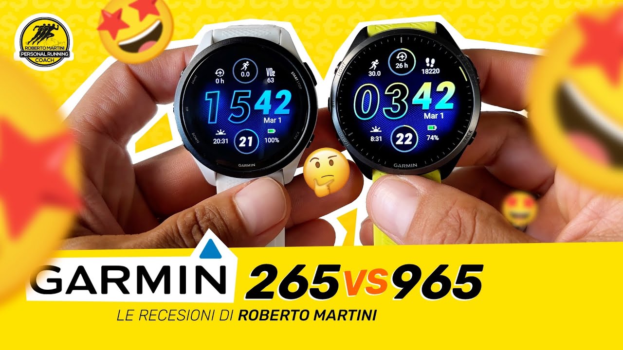 Garmin FORERUNNER 265 v/s 965 a confronto - tutti i dettagli