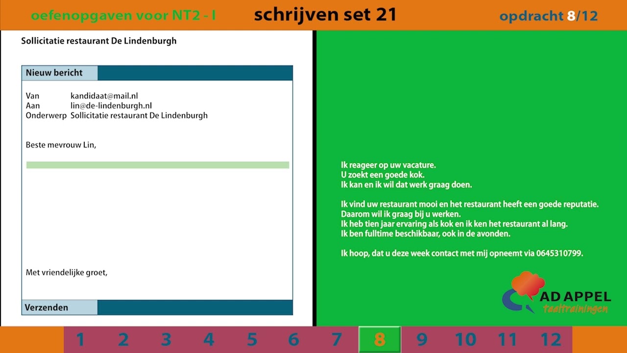 Staatsexamen B1 - Examenopgaven Set 21 – Schrijven.