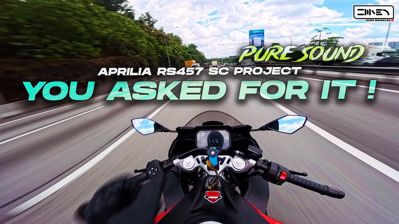 QUICKSHIFTER INSTALLED !⚡Aprilia RS 457 SC Project Pure Sound | Insta360 Ace Pro 2 [4K]