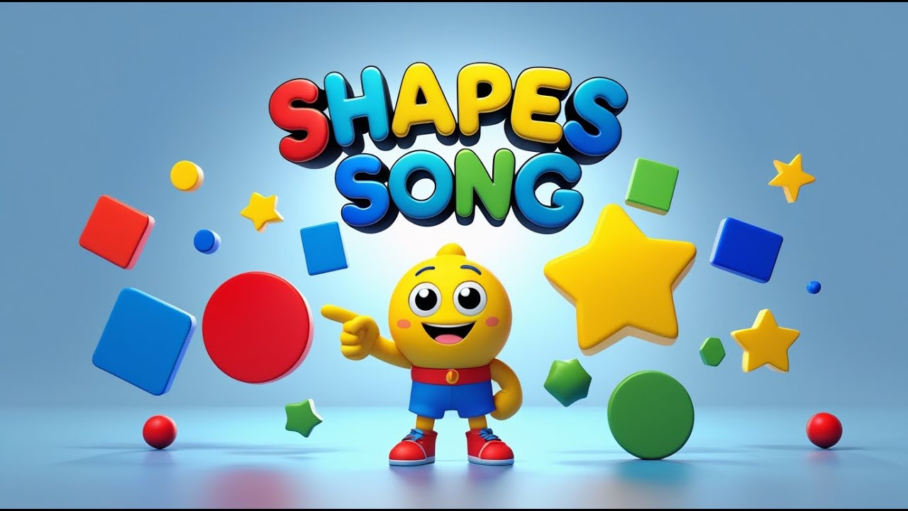 The Shape Parade 🎉 | Fun & Colorful Shapes Song for Kids | 3D Learning Song