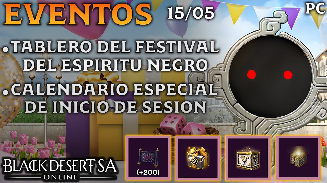 BLACK DESERT SA | EVENTOS | TABLERO DEL FESTIVAL DEL ESPIRITU NEGRO | CALENDARIO ESPECIAL | PC