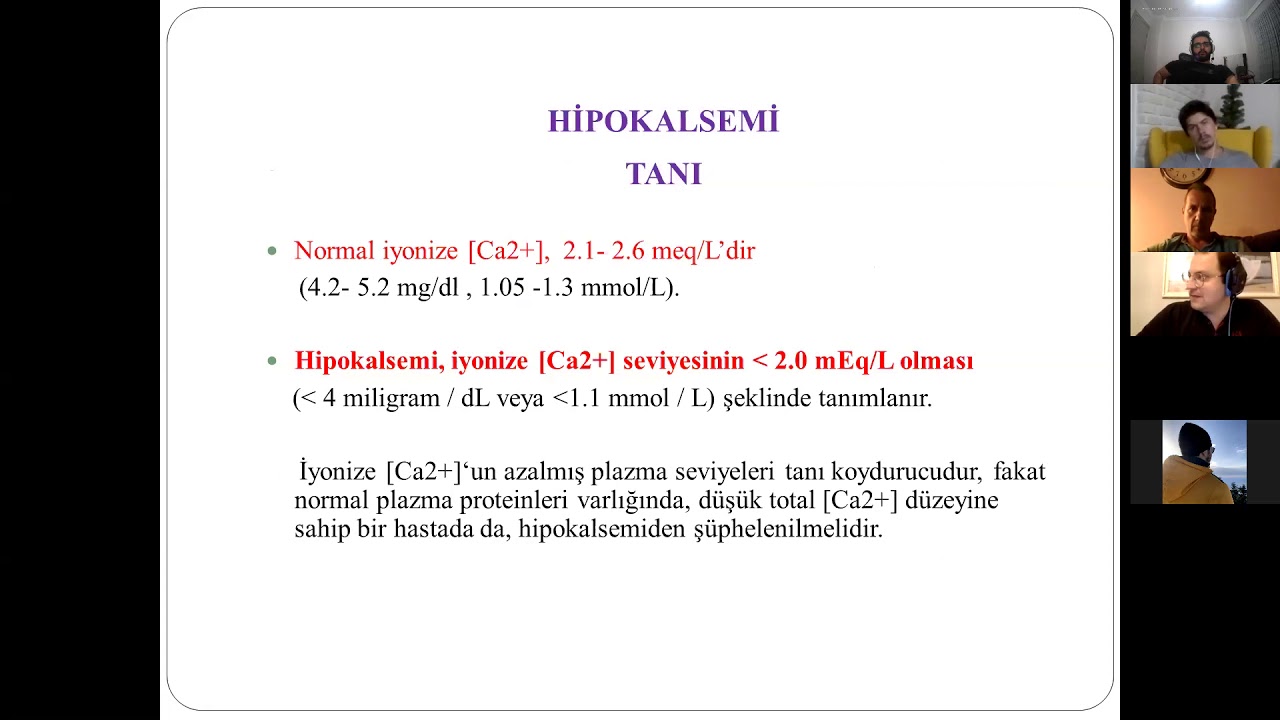 Hipokalsemi ve Hiperkalsemi 1. Kısım