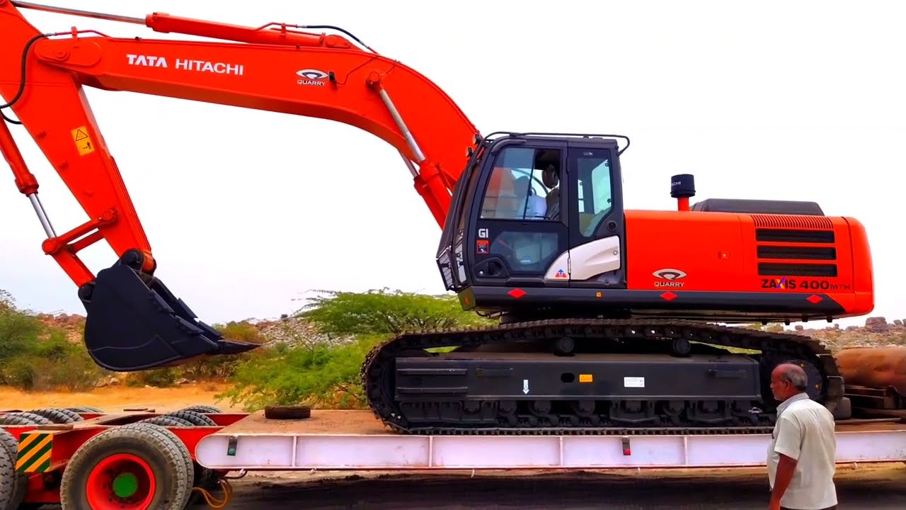 New Zaxis 400MTH TATA Machine unloading #kobelco #zaxis400mth #Husen_basha