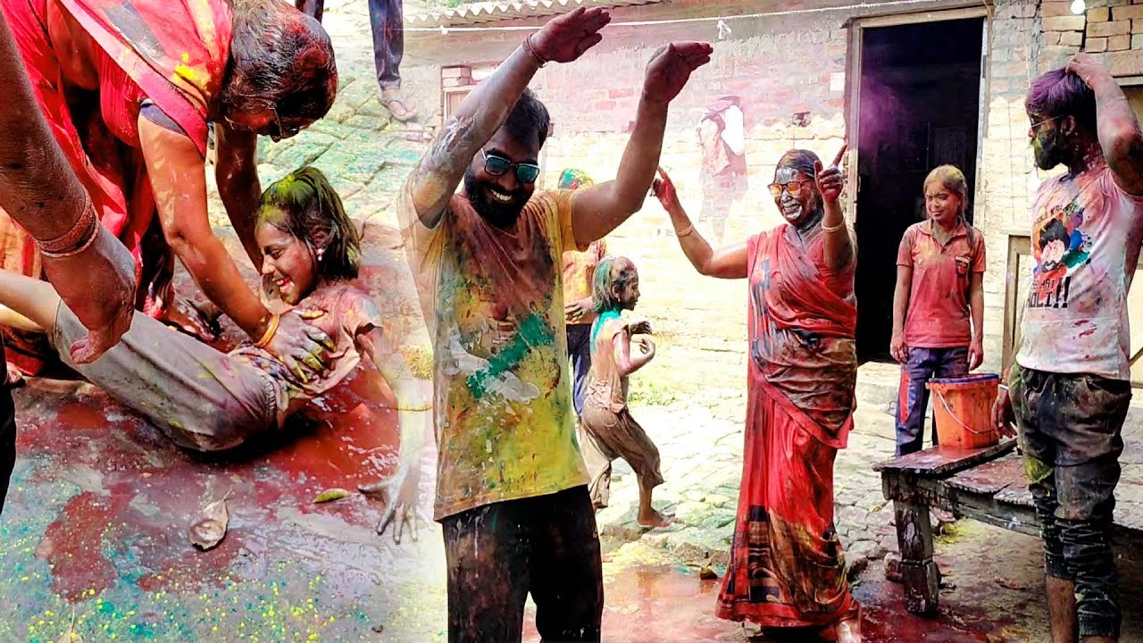 देखिए गांव में कैसे होली खेली जाती है|How to celebrate Holi in village