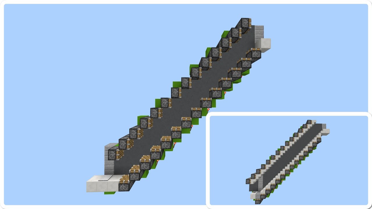 (Broken) Minecraft TINY FULLY AUTOMATIC STAIRS/ESCALATOR (PE/Xbox/Windows10/Switch)