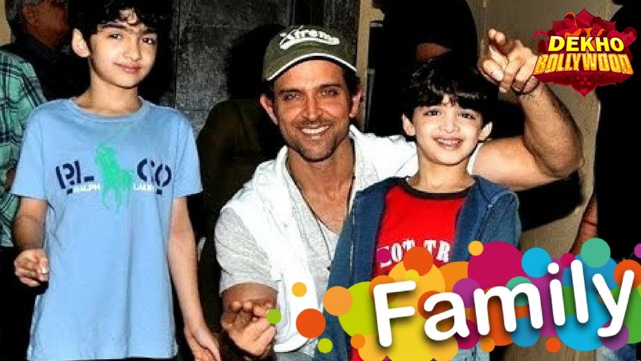 Actor Hrithik Roshan Family Photos with Wife, Sons Hrehaan & Hridhaan