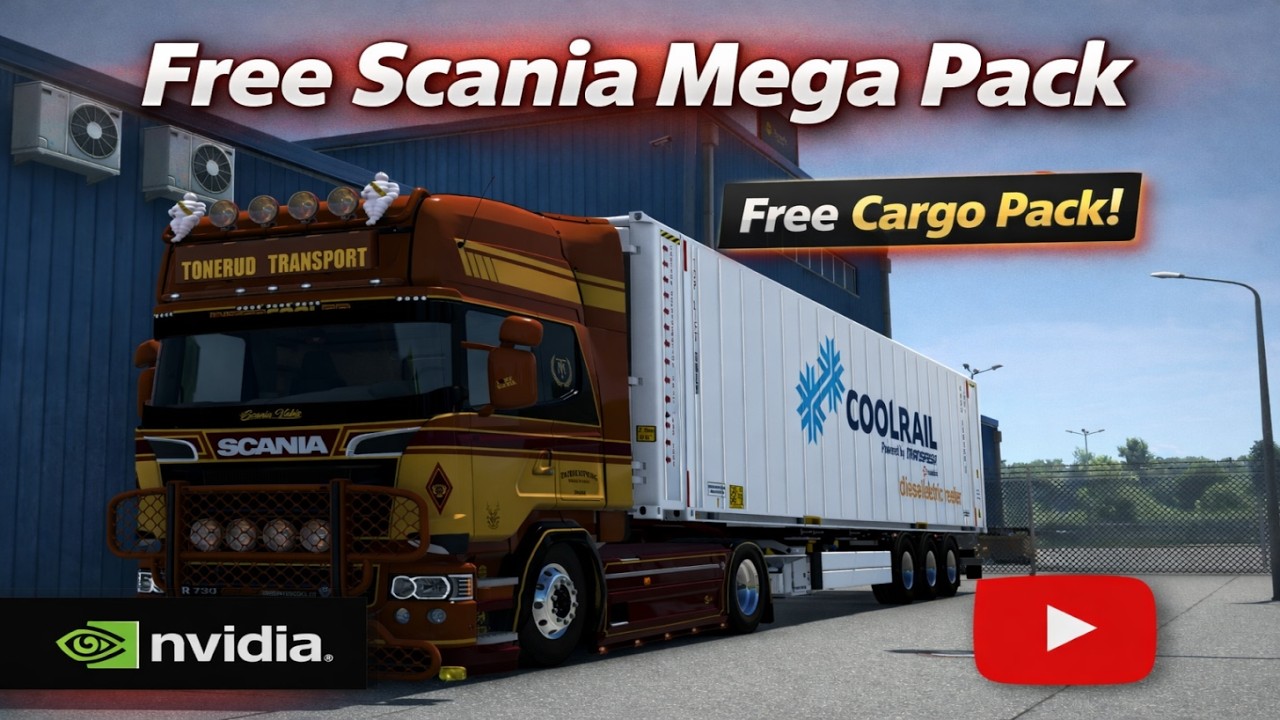 *Amazing Free Scania* The RJL! Container Haul Ruse to Veliko Tarnovo *PNG/TAA Graphics* 1.58 ETS2 4K