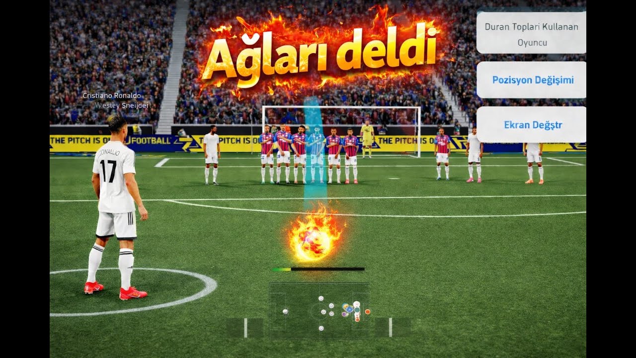 Cristiano Ronaldo Test Maçında Ağları Deldi! Mükemmel Frikik Golü ⚽🔥efootball 2026