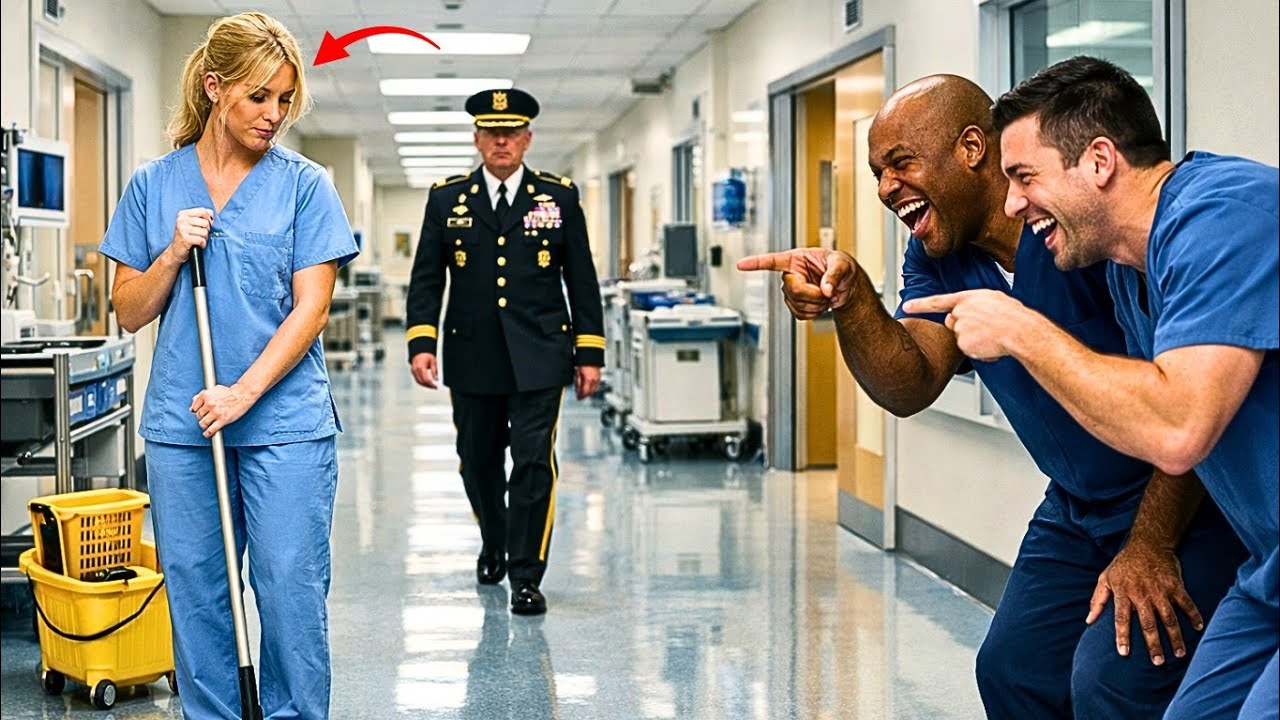 Nurse Was Mopping the Floor When the General Walked In — Then He Stopped and Stood at Attention