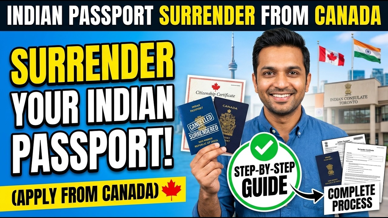 How to surrender Indian passport from Canada. Step by step guide