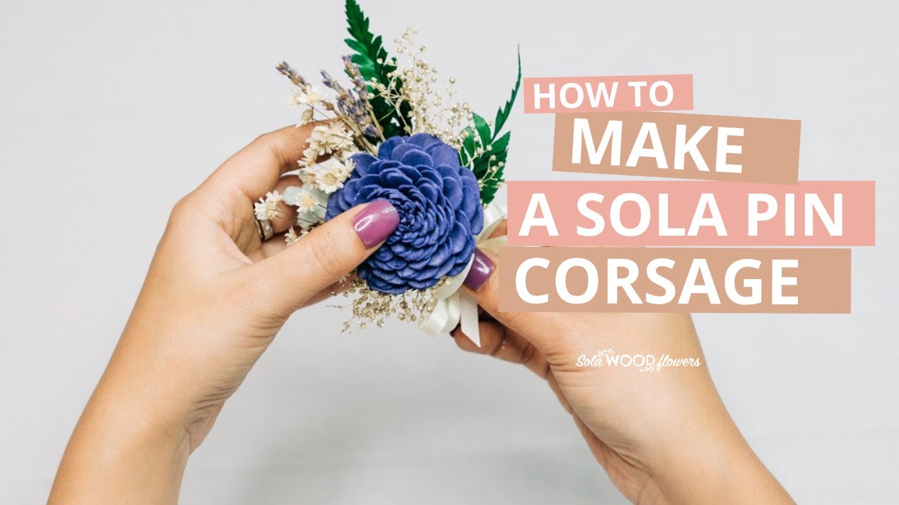 Wedding Pin Corsage Tutorial - Sola Wood Flowers