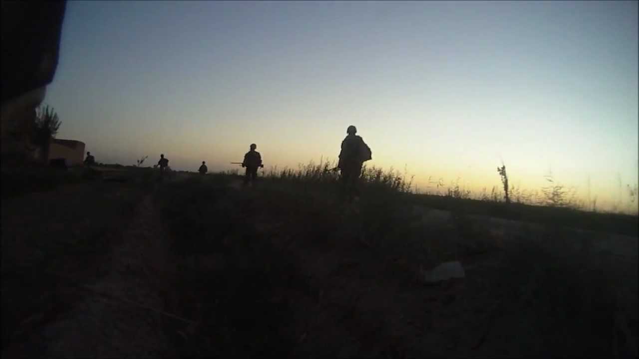 Royal Marines in combat, helmet cam footage