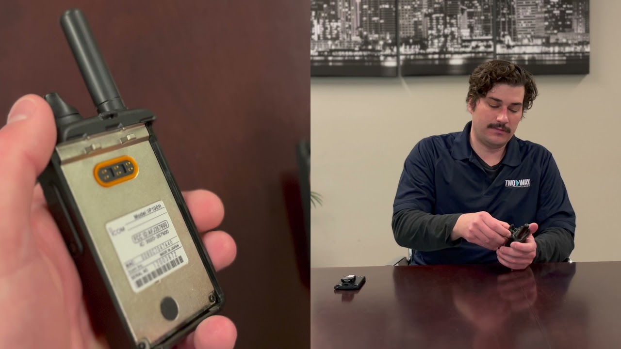 How to Replace The Battery On A Icom IP100H Two-Way Radio | Two Way Direct