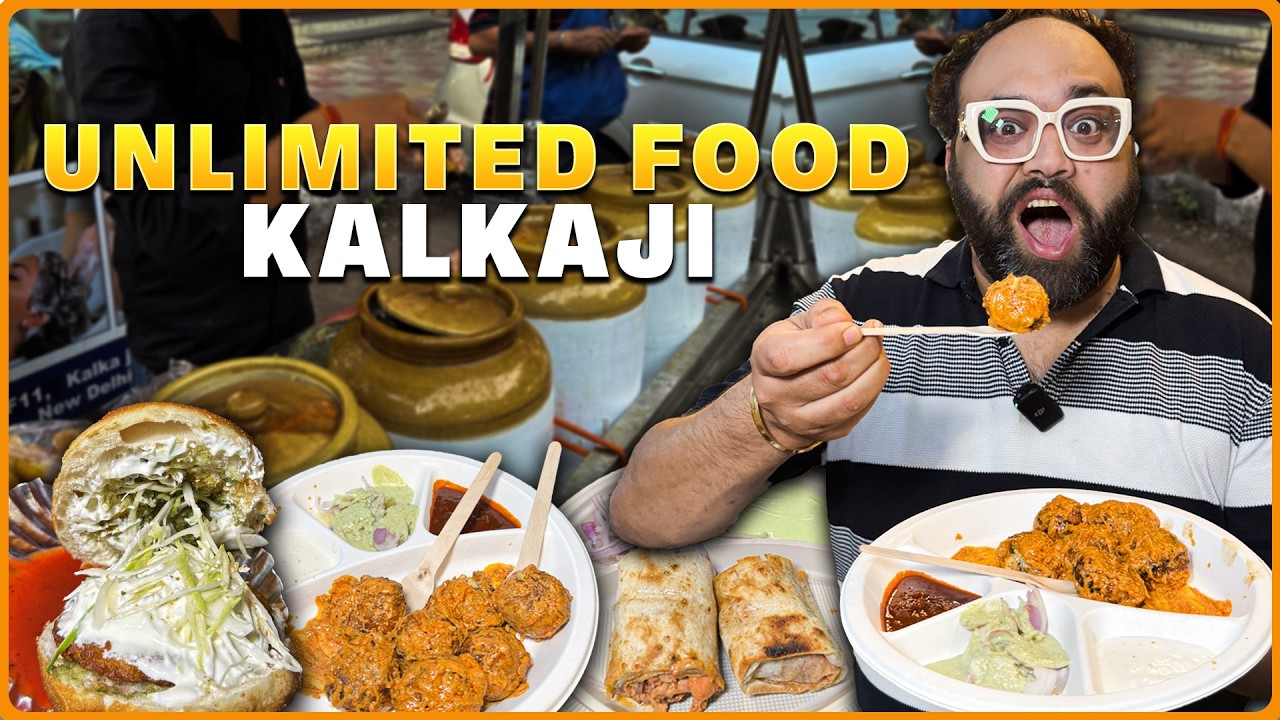 Street Food KALKA JI | Pani Puri, Tandoori Momos, Chicken Tikka Roll, Gupta Burger, Kathi Kebab
