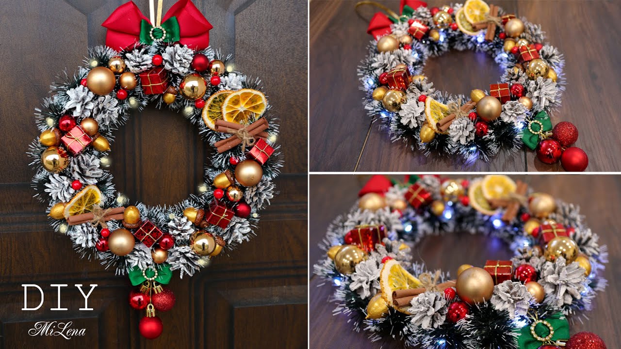 🎄 РОЖДЕСТВЕНСКИЙ ВЕНОК С ПОДСВЕТКОЙ ✨🎄✨ Lighted Christmas Wreath 🎄