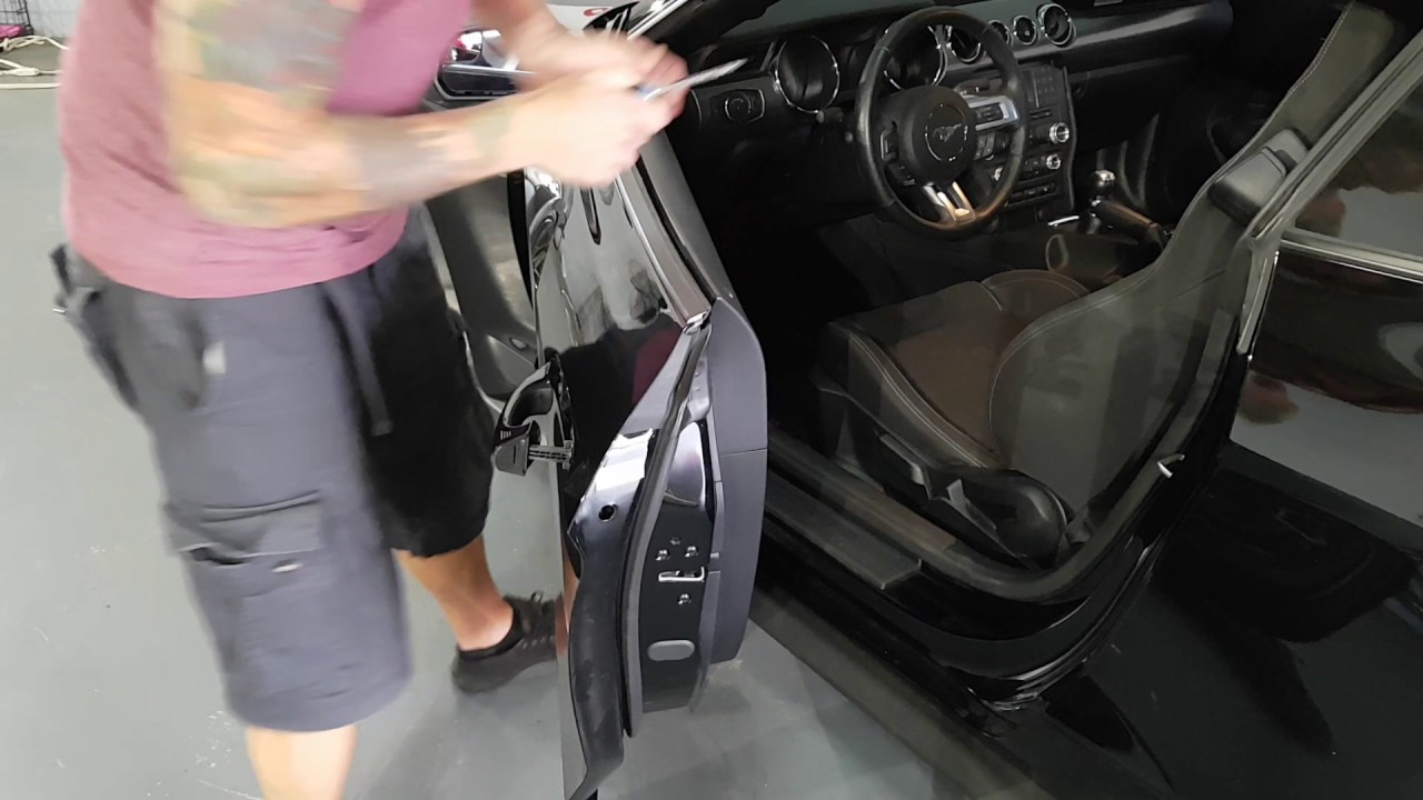 How to remove door handles on a 2016 Mustang. By @ckwraps