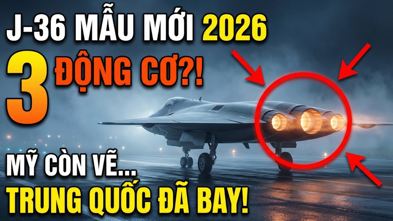 J-36 Mẫu Mới 2026: Nguyên Mẫu #4 Lộ Diện, Tiêm Kích 3 Động Cơ Khiến Mỹ “Đứng Hình” | Hồ Sơ Quân Giới