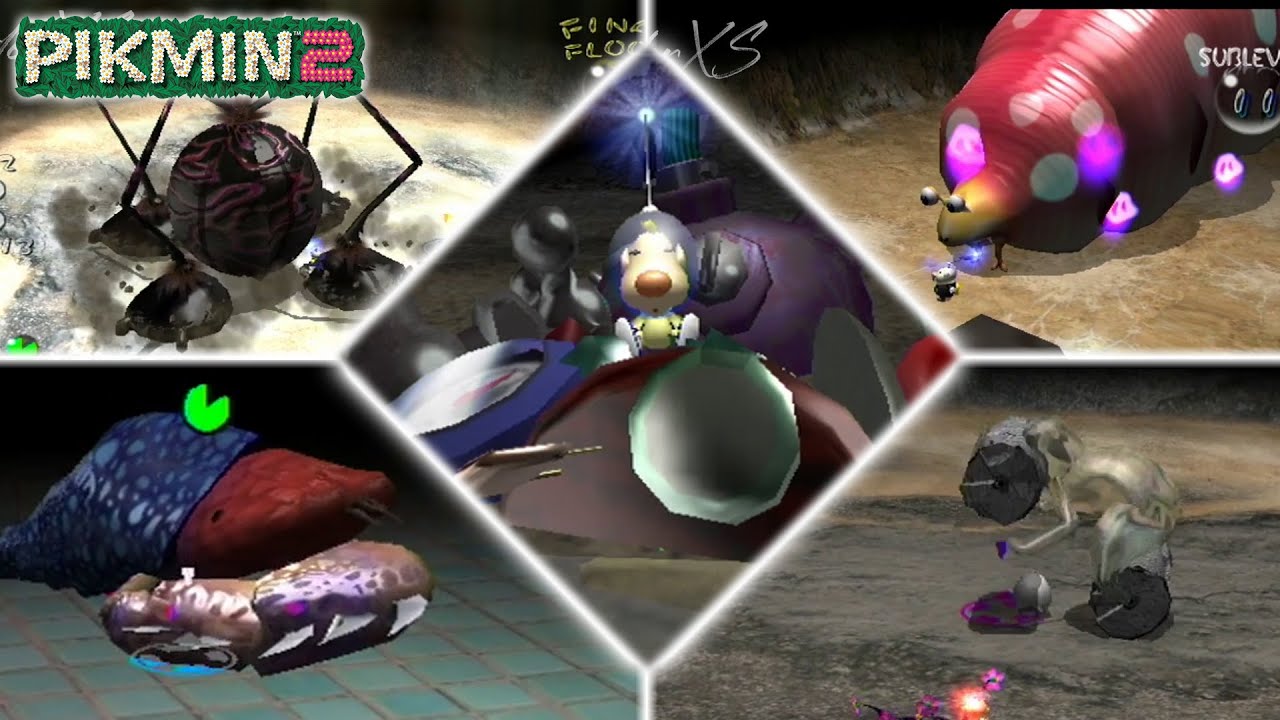 All Bosses - Pikmin 2 (Wii) (No deaths)
