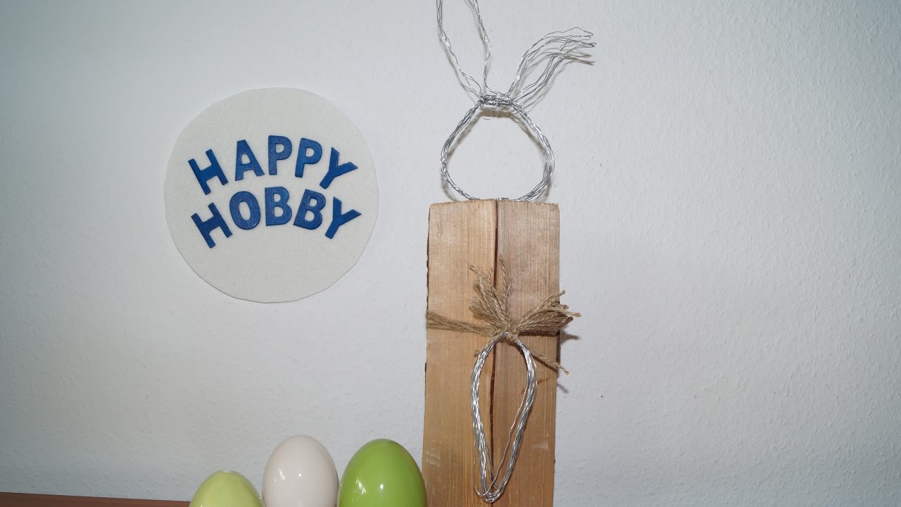 Hase / Osterhase mit Möhre aus Brennholz und Gartendraht, Ostern DIY - Das Originalvideo