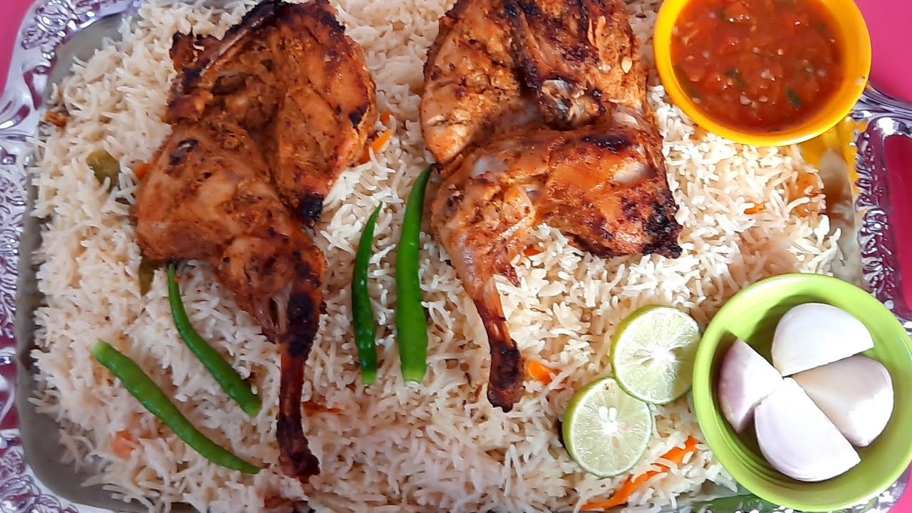 Arabian Traditional Bukhari rice with Al faham chicken recipe by chef in the kitchen by shagufta.