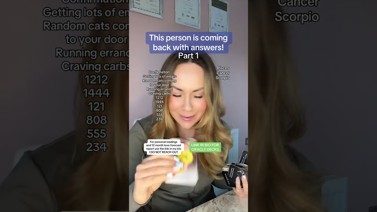 This person is coming back with answers!