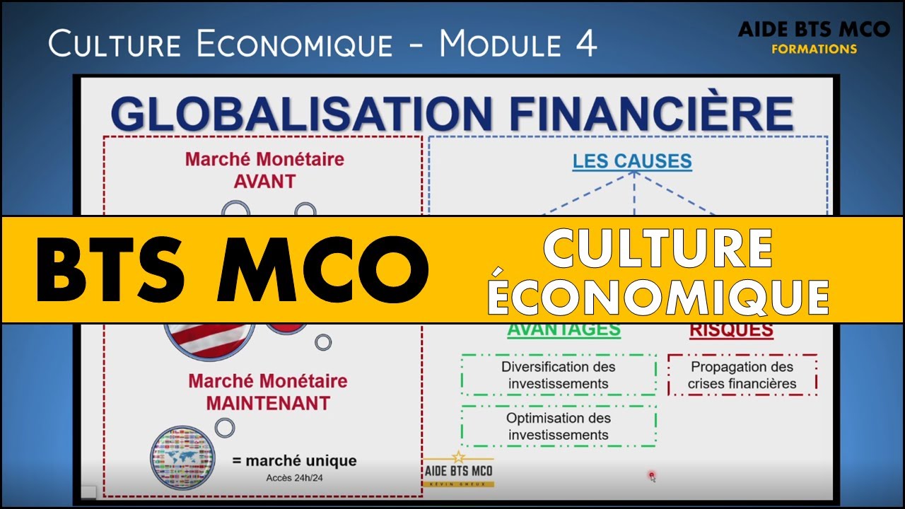 AIDE BTS MCO | Comprendre la globalisation financière | CULTURE ECONOMIQUE BTS