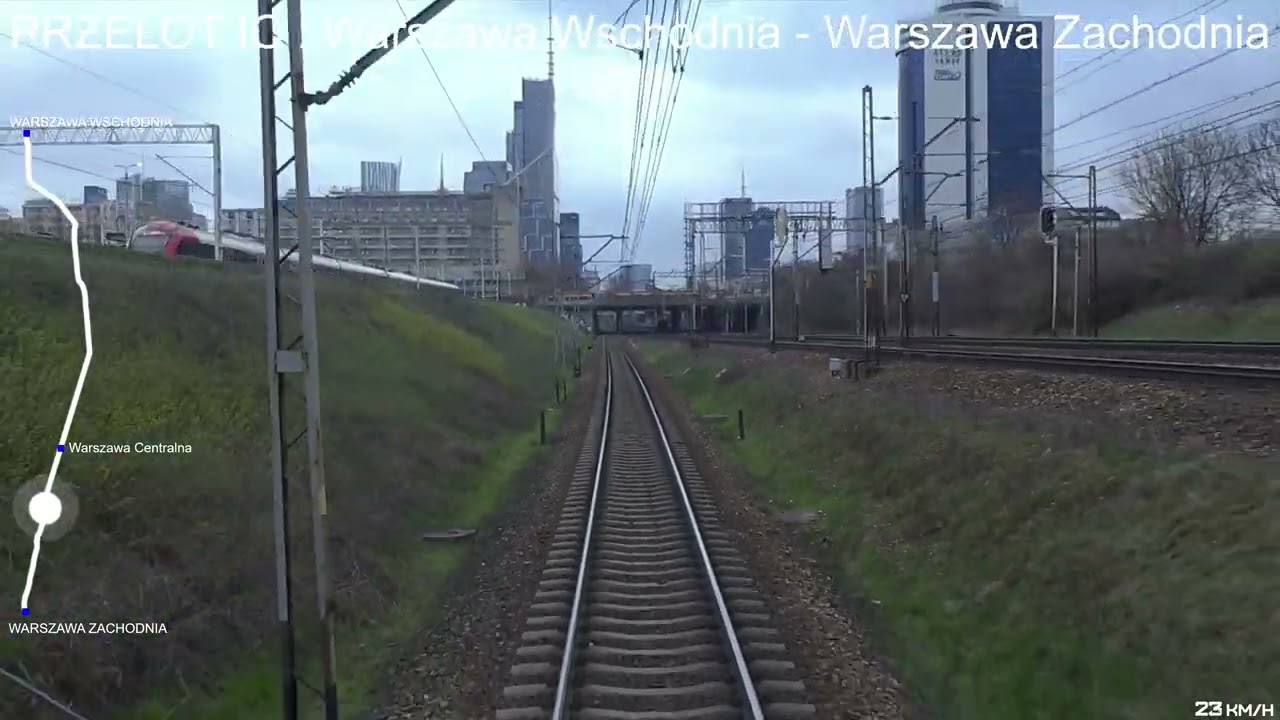 PRZELOT IC : Warszawa Wschodnia - Warszawa Zachodnia #kolejoweszlaki