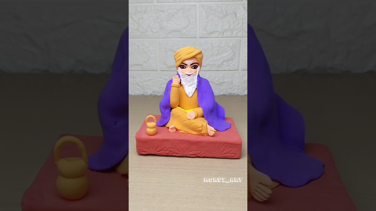 Guru Nanak jayanti 😍🙏 Clay Art Guru Nanak ji idol #gurunanakdevji #gurunanak #punjabi #clayart #art