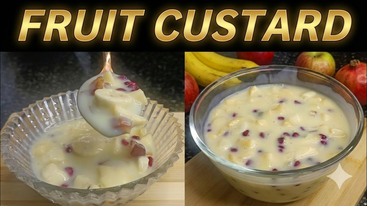 FRUIT CUSTARD Recipe -  Creamy Easy Summer Dessert