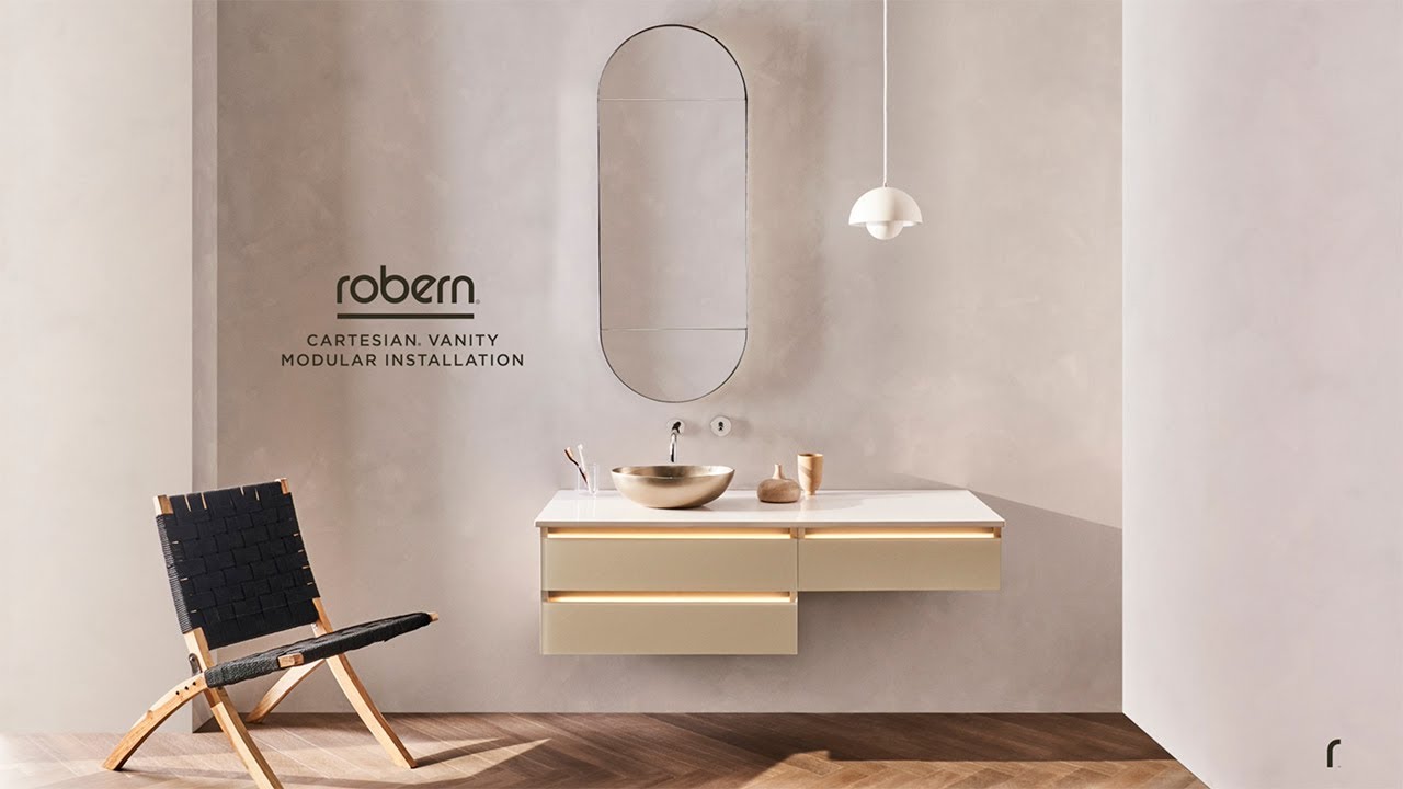 How to Install Robern's Cartesian Modular Luxury Bathroom Vanity with Optional Night Light