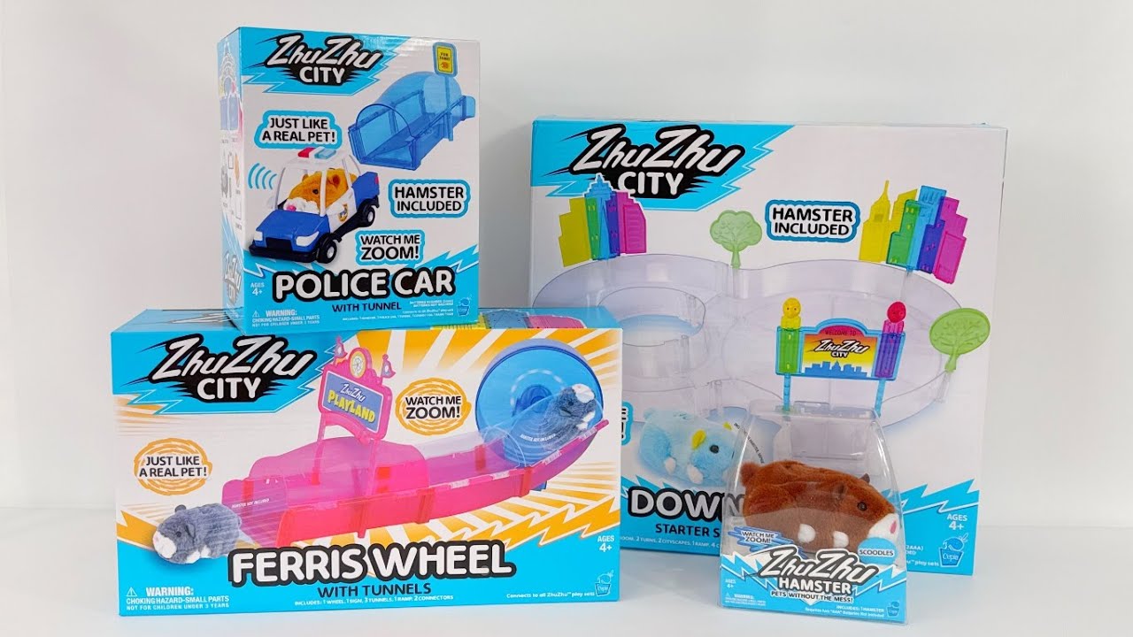 ASMR Zhu Zhu Pets Toys City Hamster, Police Car, Ferris Wheel Oddly Satisfying Toy Unboxing #ad