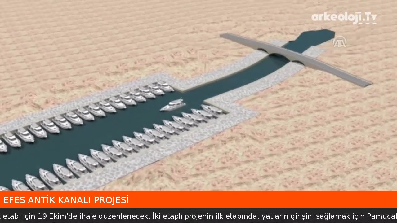 Efes Antik Kentine kanal projesi