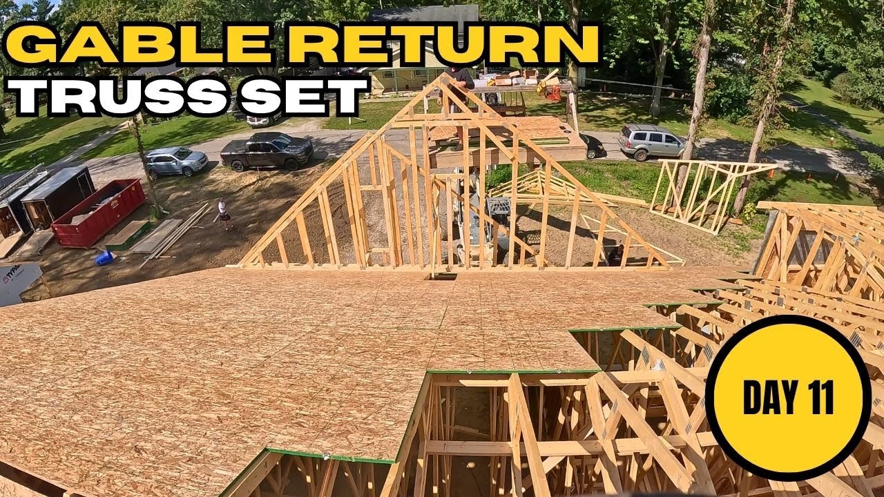 Raising Return Gables | Sheathing Front Roof | Day 11