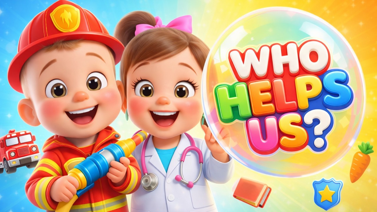 Who Helps Us? Community Helpers Song for Kids | Doctor, Teacher, Firefighter & More