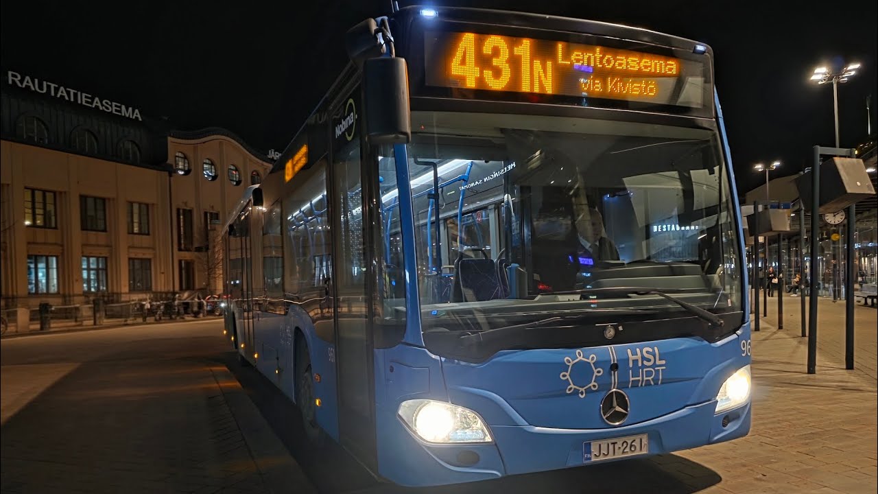 Nobina Finland 961 Mercedes-Benz Citaro LE MÜ @ HSL night bus line 431N in Helsinki, Finland