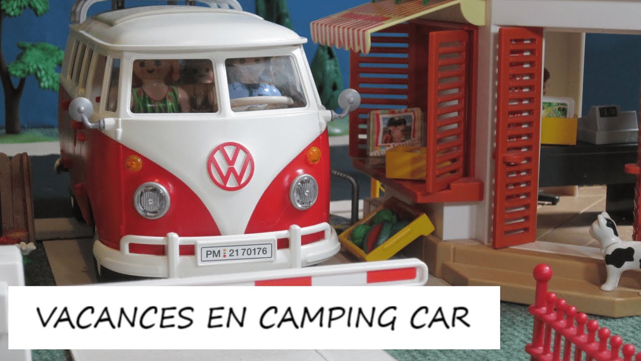 Les vacances en camping car - Combi Volkswagen - Film Playmobil en français