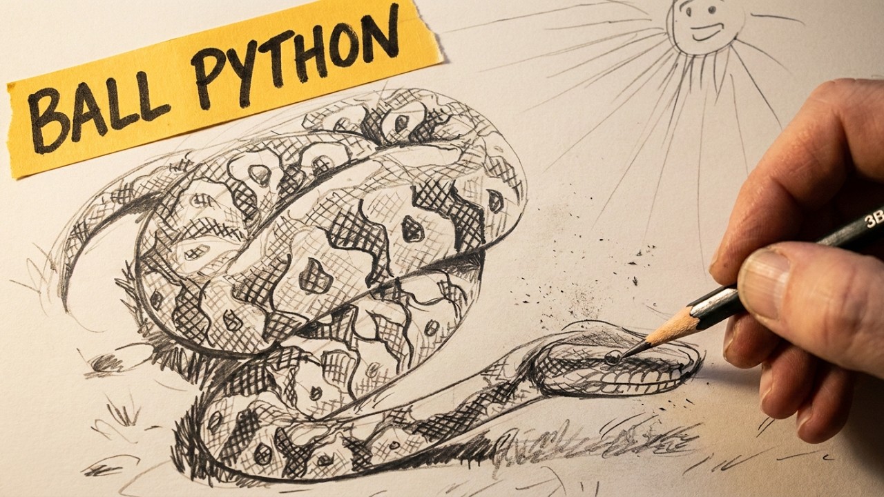 HOW TO DRAW A BALL PYTHON (intermediate level artist)