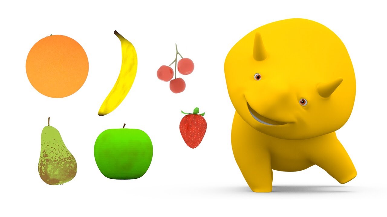 Invata fructele - Dino invata fructele cu ajutorul masinii