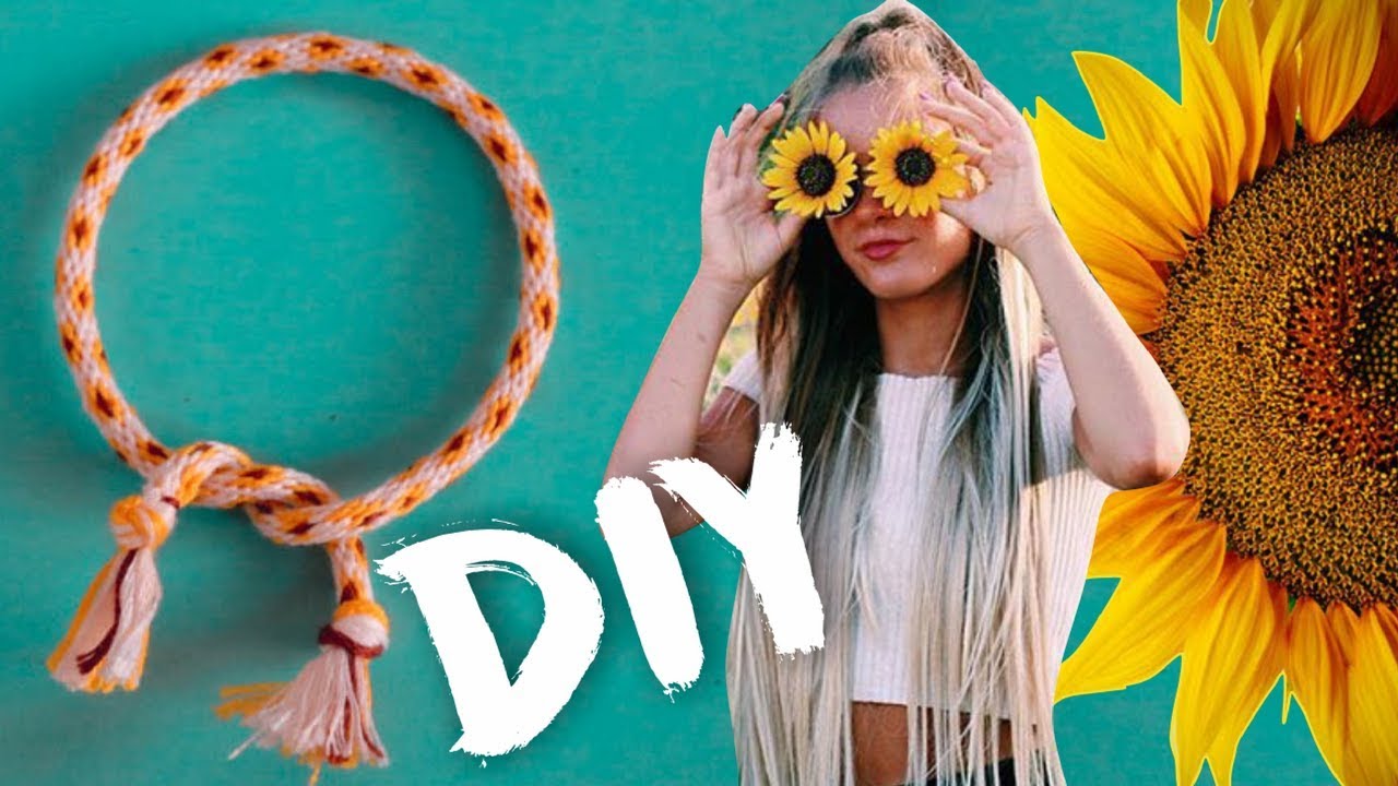 DIY: PULSEIRA HIPPIE DE GIRASSOL | FÁCIL