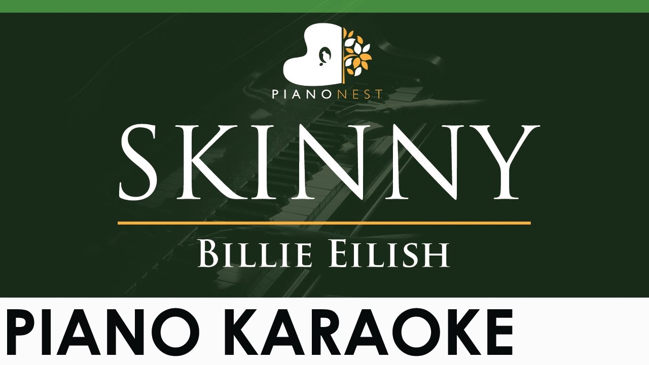 Billie Eilish - SKINNY - LOWER Key (Piano Karaoke Instrumental)