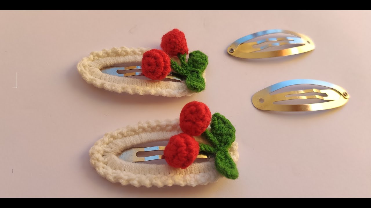 Örgü Çıt Çıt Kiraz Toka Yapımı /Tığ İşi /Kendin Yap DIY